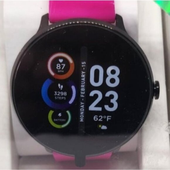 iTech Fusion 2 Smartwatch: Durable & Lightweight | Hot Pink Band | Android & iOS - Picture 2 of 16
